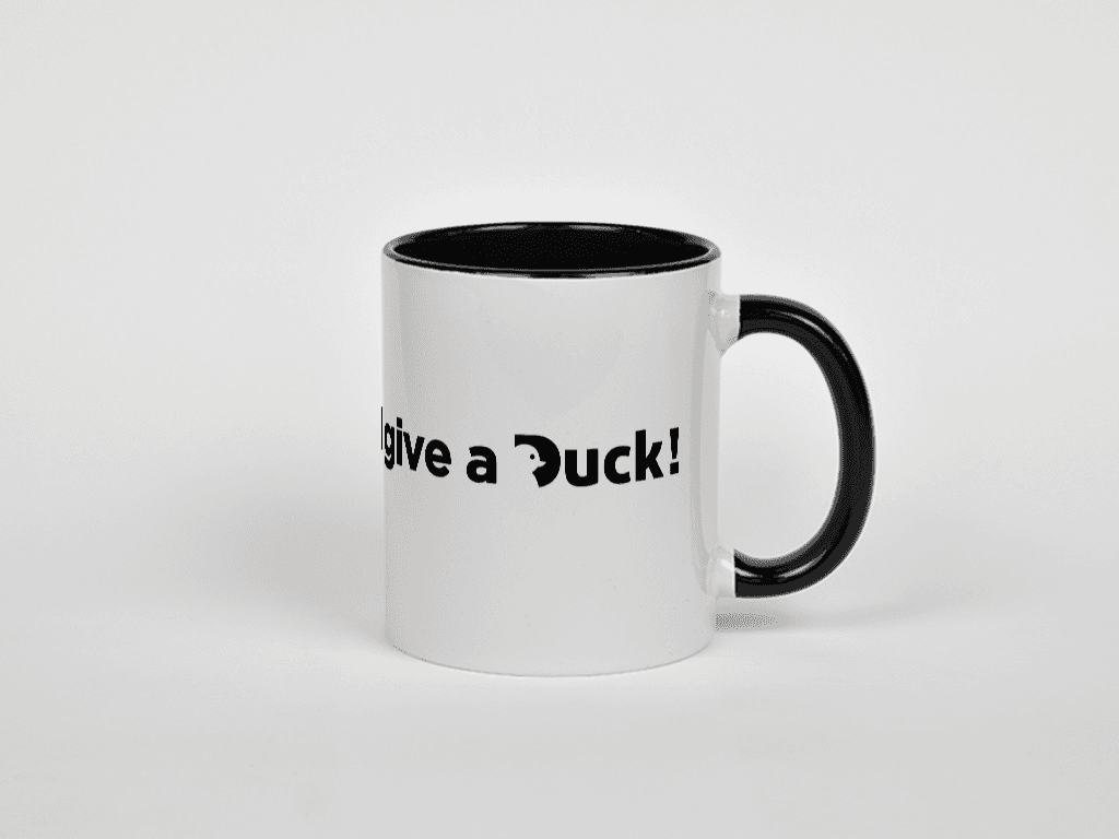 ماگ با طرح i don't give a duckنمای راست  - رنگ سفید3
