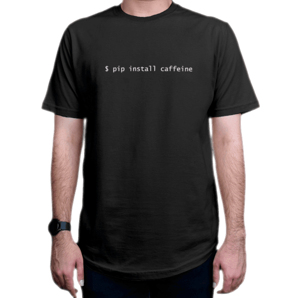 تیشرت برنامه نویسی طرح install caffeine